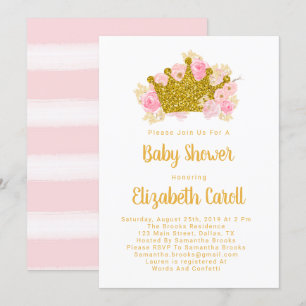 Princess Baby Shower Invitation, Baby Girl Shower Invitation