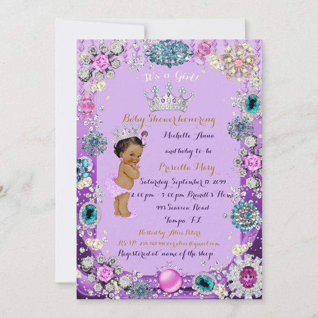 Princess Baby Shower Invitation, Little Princess. Invitation (Front)