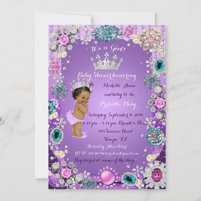 Princess Baby Shower Invitation, Little Princess. Invitation (Front)