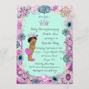 Princess Baby Shower Invitation, Princess,blue Invitation
