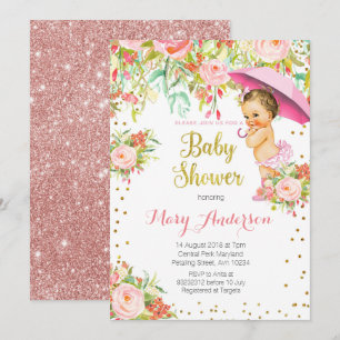 Princess Baby Shower Invite Girl
