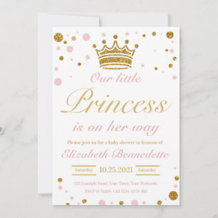 Princess Baby Shower Its A Girl Invitation