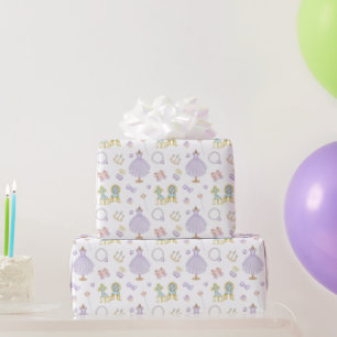 Princess Baby Shower Pattern Wrapping Paper