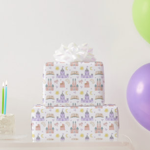 Princess Baby Shower Pattern Wrapping Paper