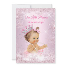 Princess Baby Shower Pink Snowflake Winter