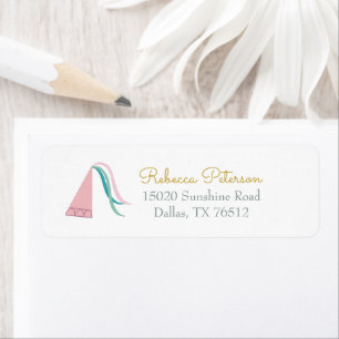 Princess Baby Shower Return Address Label