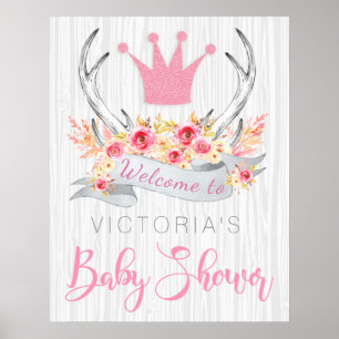 Princess Baby Shower Welcome Sign Poster