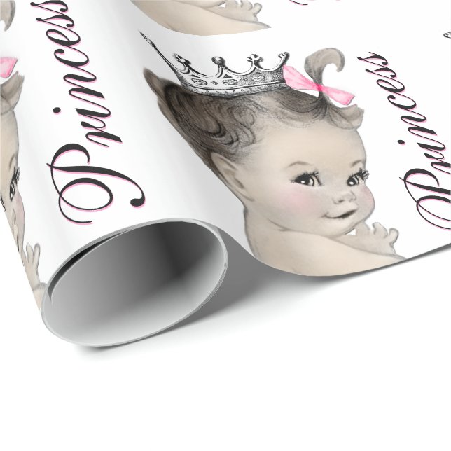 Princess Baby Shower Wrapping Paper (Roll Corner)