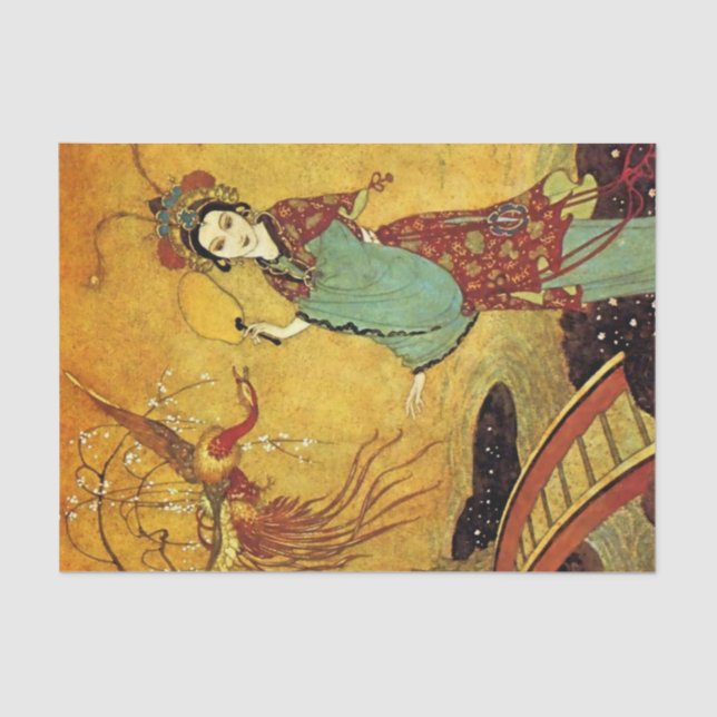 “Princess Badoura” by Edmund Dulac Tissue Paper (Front)