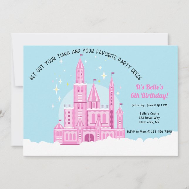 Princess Ball Birthday Party Invitation (Front)