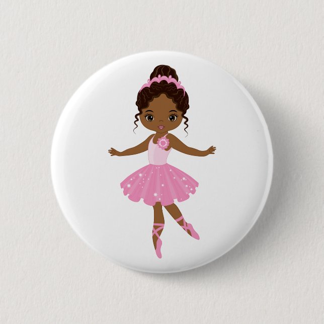 Princess Ballerina 6 Cm Round Badge (Front)