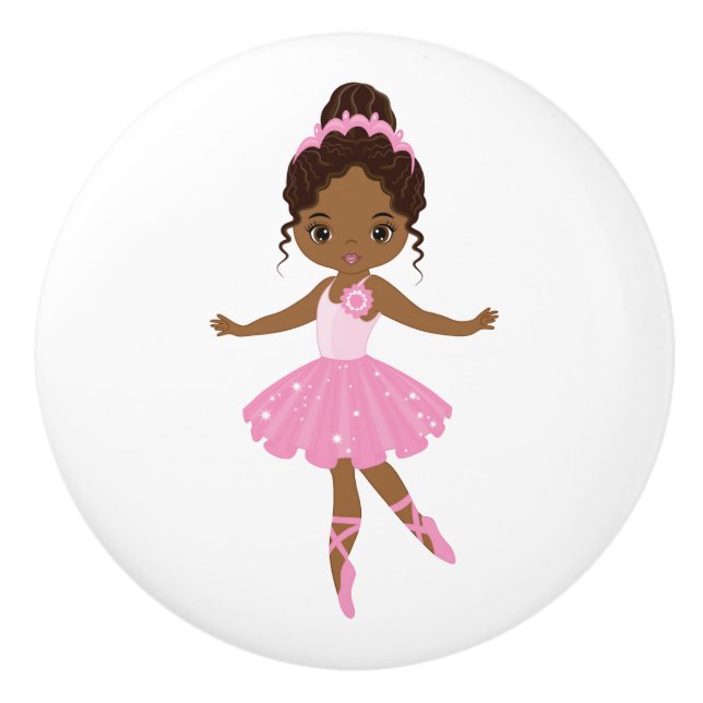 Princess Ballerina Ceramic Knob (Front)