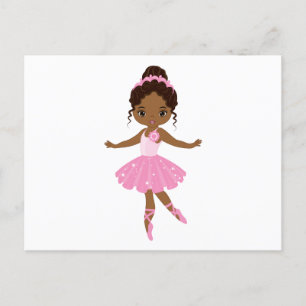 Princess Ballerina Invitation Postcard