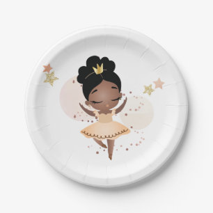 Princess Ballerina w/Tiara Birthday Paper Plate
