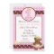 Princess Ballet Bear Girls 1st Birthday Invitation