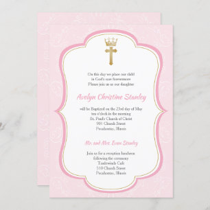 Princess Baptism Invitation