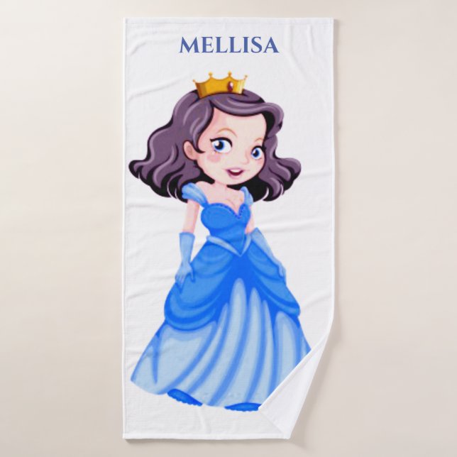 PRINCESS bath towel, personalised name. Bath Towel (Bath Towel)