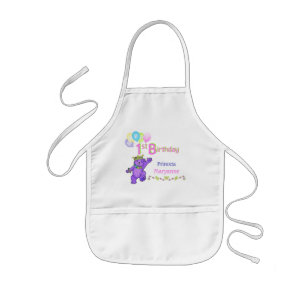 Princess Bears 1st Birthday Custom Name Kids Apron