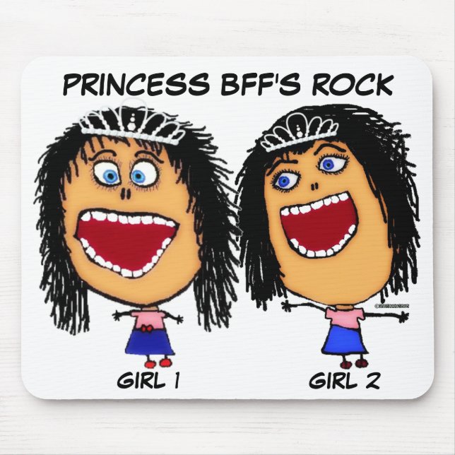 Princess Best Friends Rock Mouse Mat (Front)