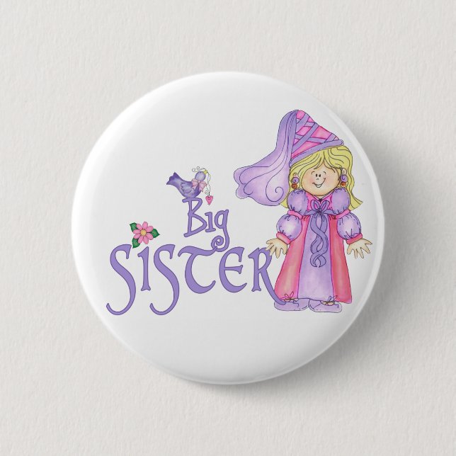 Princess Big Sister 6 Cm Round Badge (Front)