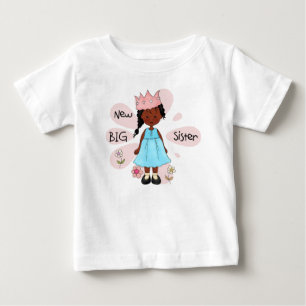 Princess Big Sister African American Baby T-Shirt