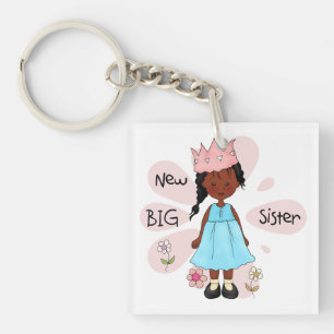 Princess Big Sister African American Key Ring