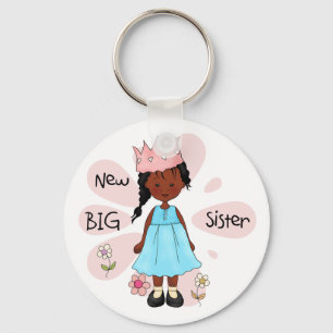 Princess Big Sister African American Key Ring