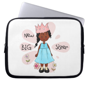 Princess Big Sister African American Laptop Sleeve
