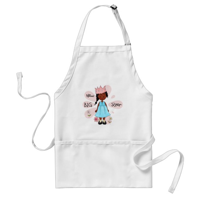 Princess Big Sister African American Standard Apron (Front)