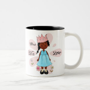 Princess Big Sister African American Two-Tone Coffee Mug