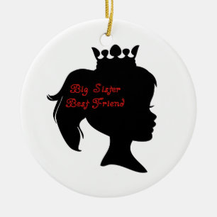 Princess Big Sister Best Friend Ceramic Tree Decoration