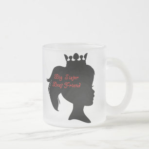 Princess Big Sister Best Friend Frosted Glass Coffee Mug