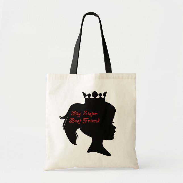 Princess Big Sister Best Friend Tote Bag (Front)