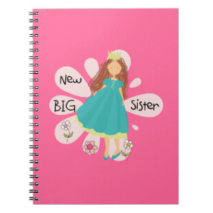 Princess Big Sister Brown Hair Notebook