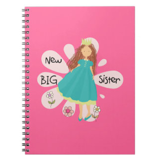 Princess Big Sister Brown Hair Notebook