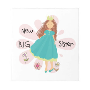 Princess Big Sister Brown Hair Notepad