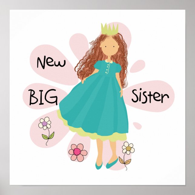 Princess Big Sister Brown Hair Poster (Front)