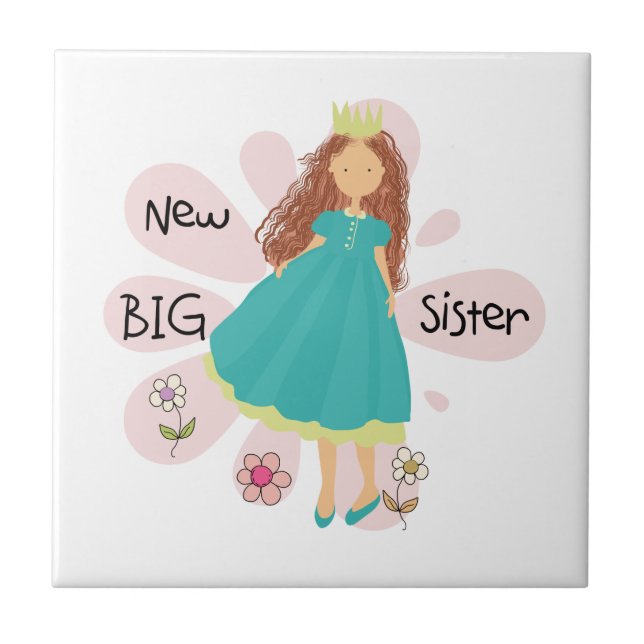 Princess Big Sister Brown Hair Tile (Front)