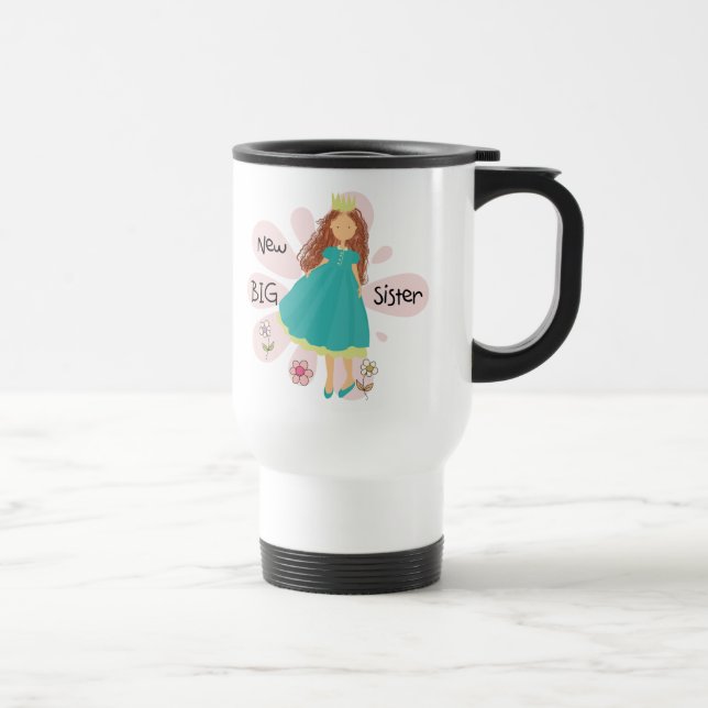 Princess Big Sister Brown Hair Travel Mug (Right)