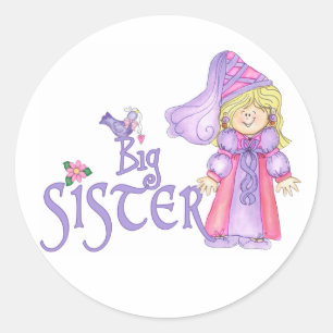 Princess Big Sister Classic Round Sticker