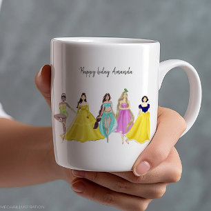 princess, birthday, bone china mug