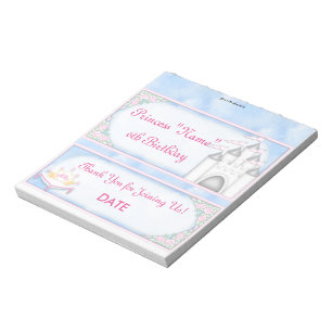 Princess Birthday Candy Bar Wrapper Party Favor Notepad