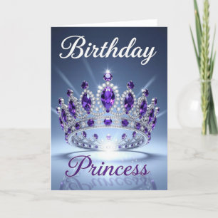 Princess birthday card, daughter birthday,Happy bi Holiday Card