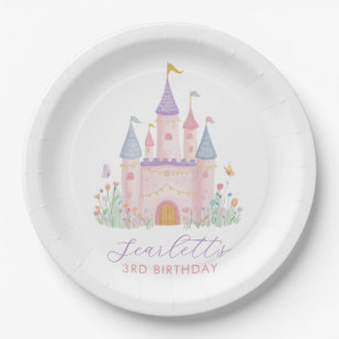 Princess Birthday Enchanted Castle Girls Party Paper Plate