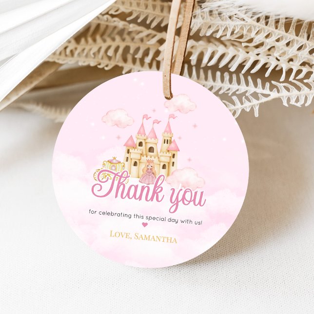Princess Birthday Favour Tags (Four Ever Princess Birthday Party Favor Tags)