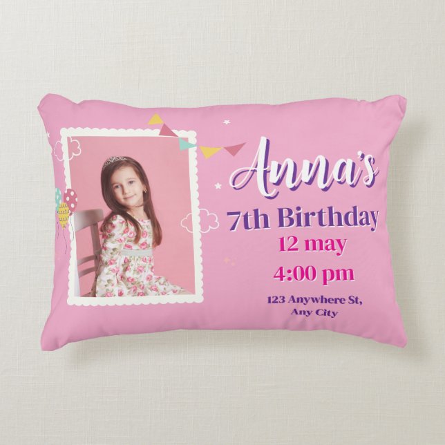 Princess birthday Foam Board Decorative Cushion (Front)
