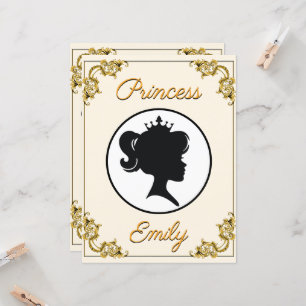 Princess Birthday Her Royal Highness Name & Age Card