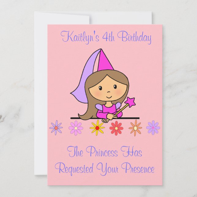 Princess Birthday Invitation (Front)