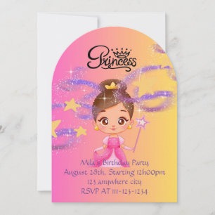 princess birthday invitation,digital download invitation