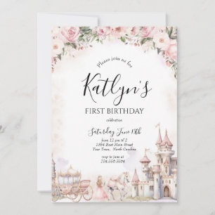 Princess Birthday Invitation, Enchanted  Invite